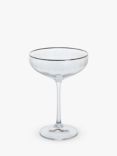 Dartington Crystal Gatsby Cocktail Saucer Glass, Set of 2, 290ml, Clear