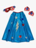 Meri Meri Children's Blue Superhero Cape Costume, 3-6 years