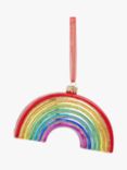 John Lewis Santa's Rainbow Workshop Glitter Rainbow Bauble