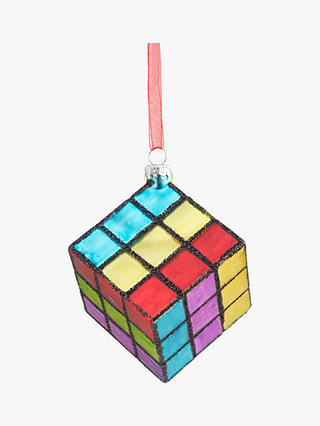 John Lewis Santa's Rainbow Workshop Puzzle Cube Bauble