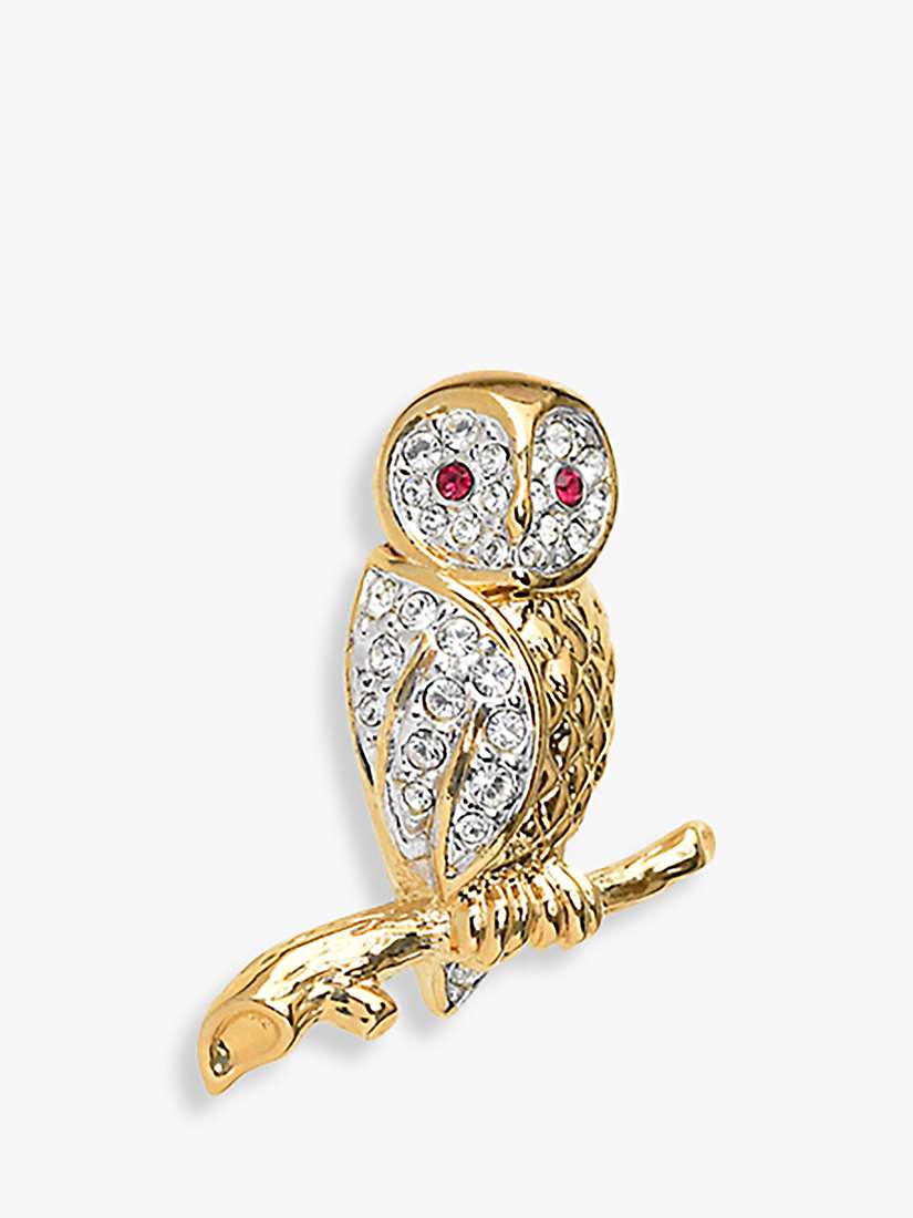 Buy Eclectica Vintage Attwood & Sawyer Swarovski Crystal Perched Owl Brooch, Dated Circa 1990s Online at johnlewis.com