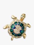 Eclectica Vintage Attwood & Sawyer Swarovski Crystal & Enamel Turtle Brooch, Dated Circa the 1990s