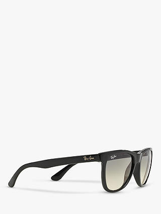 Ray-Ban RB4184 Men's Square Sunglassess, Black/Grey