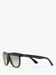 Ray-Ban RB4184 Men's Square Sunglassess, Black/Grey