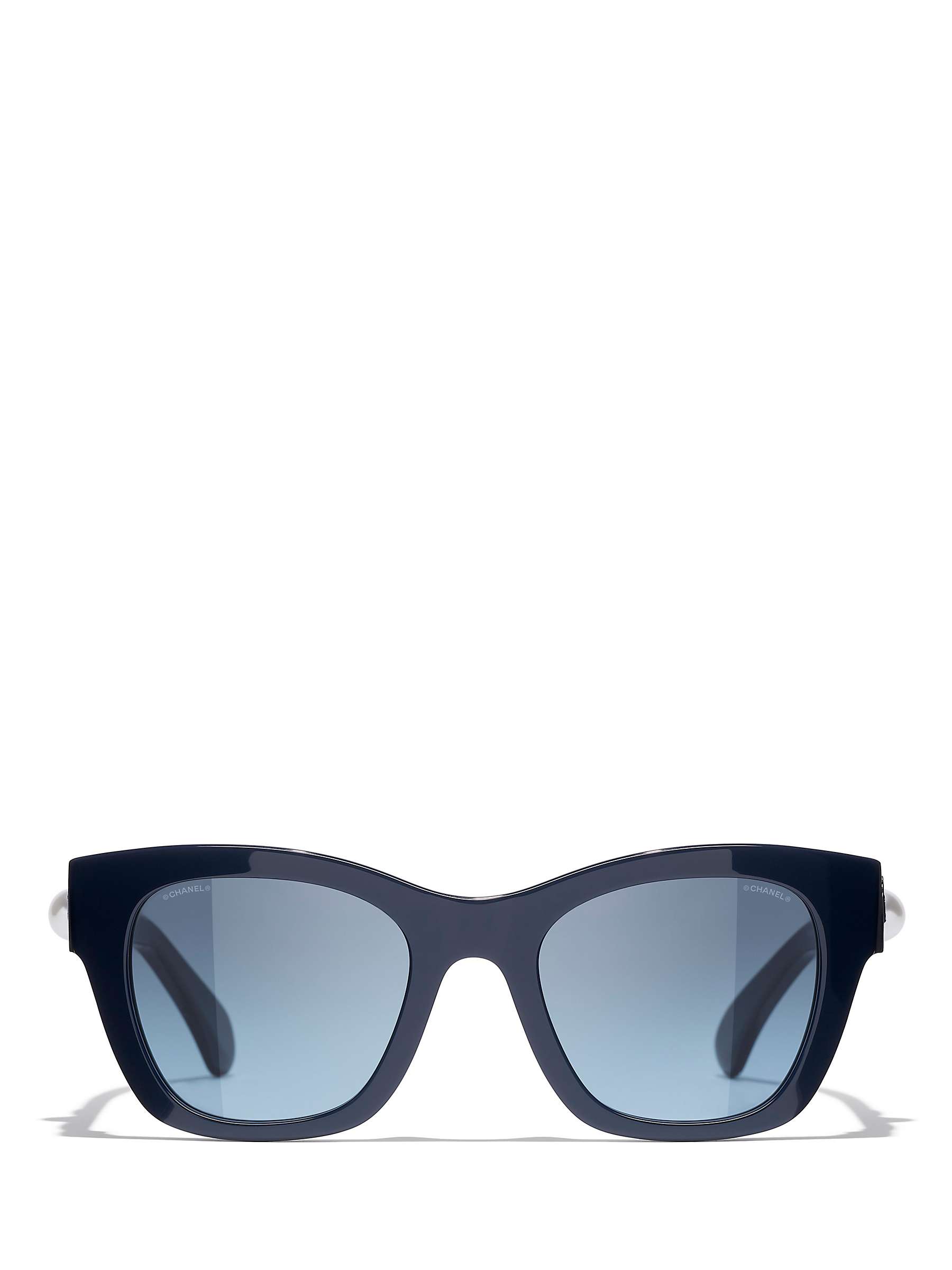 CHANEL CH5478 Women's Irregular Sunglasses, Blue/Grey at John