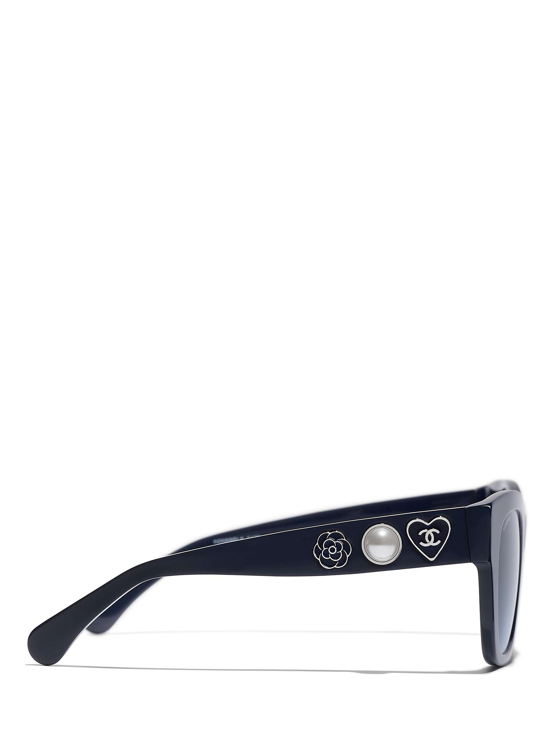 Buy CHANEL CH5478 Women's Irregular Sunglasses, Blue/Grey Online at johnlewis.com