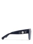 CHANEL CH5478 Women's Irregular Sunglasses, Blue/Grey