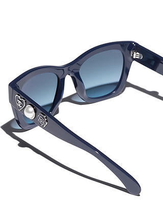 CHANEL CH5478 Women's Irregular Sunglasses, Blue/Grey