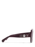 CHANEL CH5479 Women's Square Sunglasses, Red