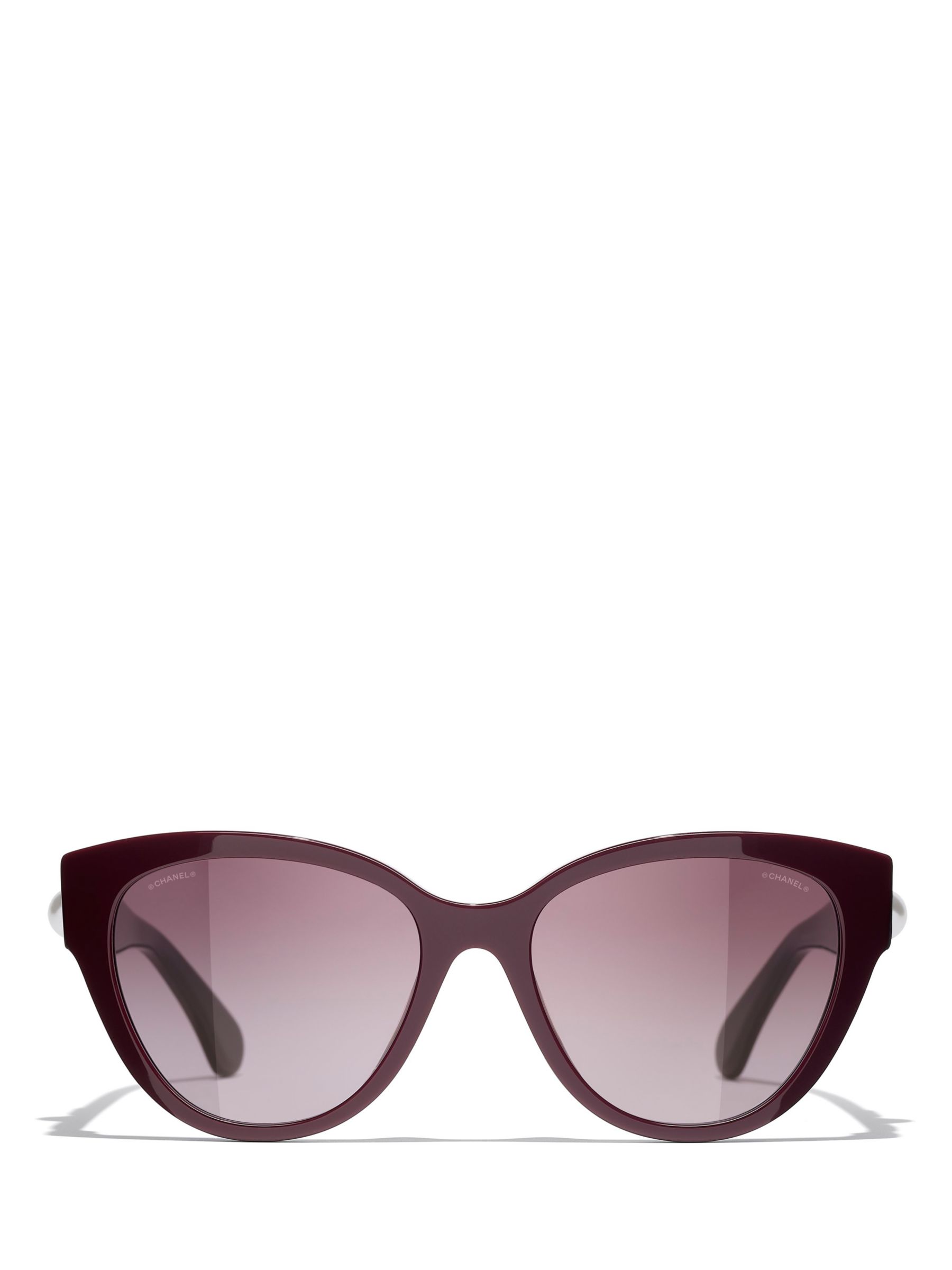CHANEL CH5477 Women's Cat's Eye Sunglasses, Red - John Lewis