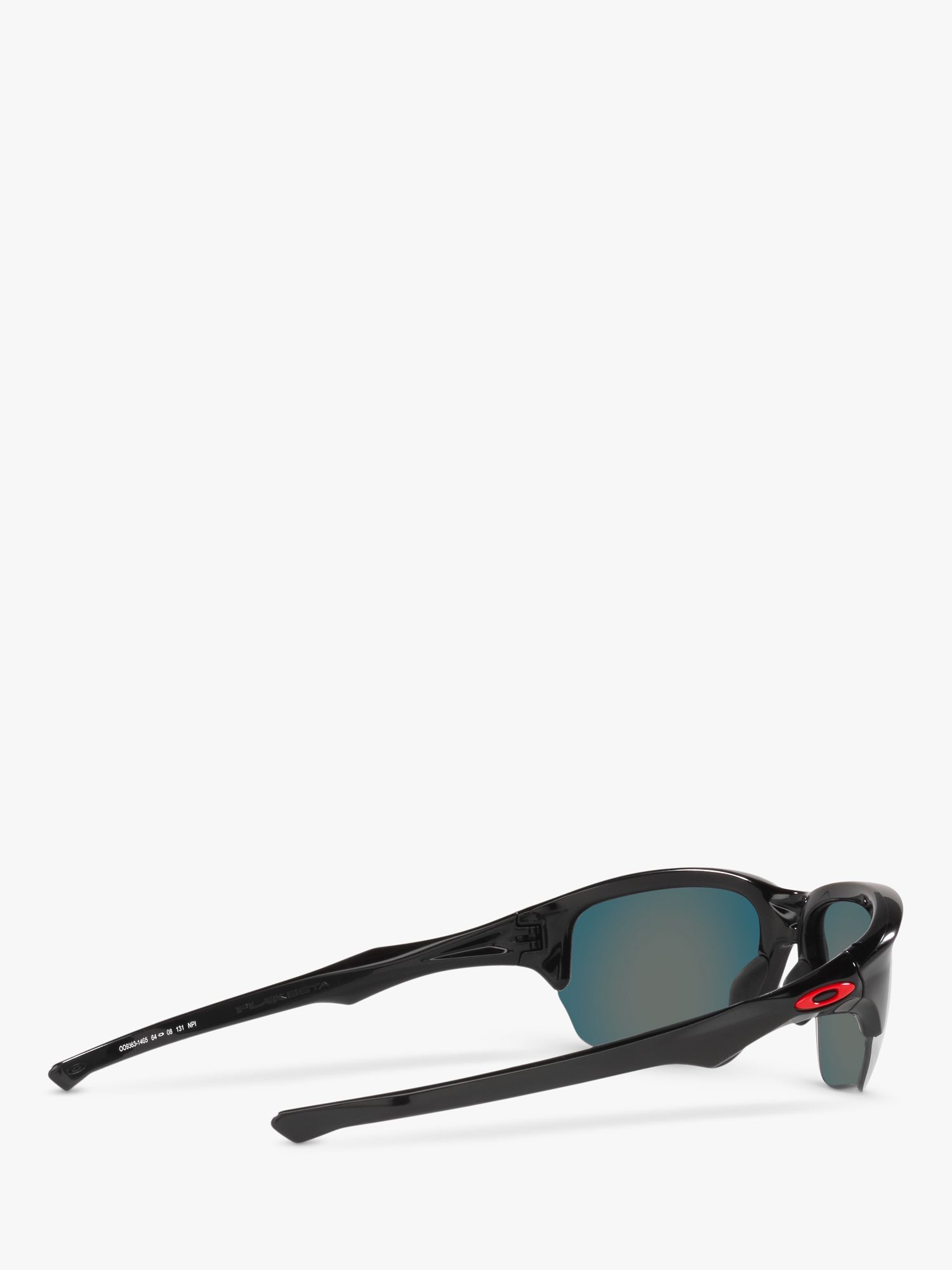 Oakley OO9363 Men's Flak Beta Polarised Rectangular Sunglasses, Polished  Black/Orange at John Lewis u0026 Partners