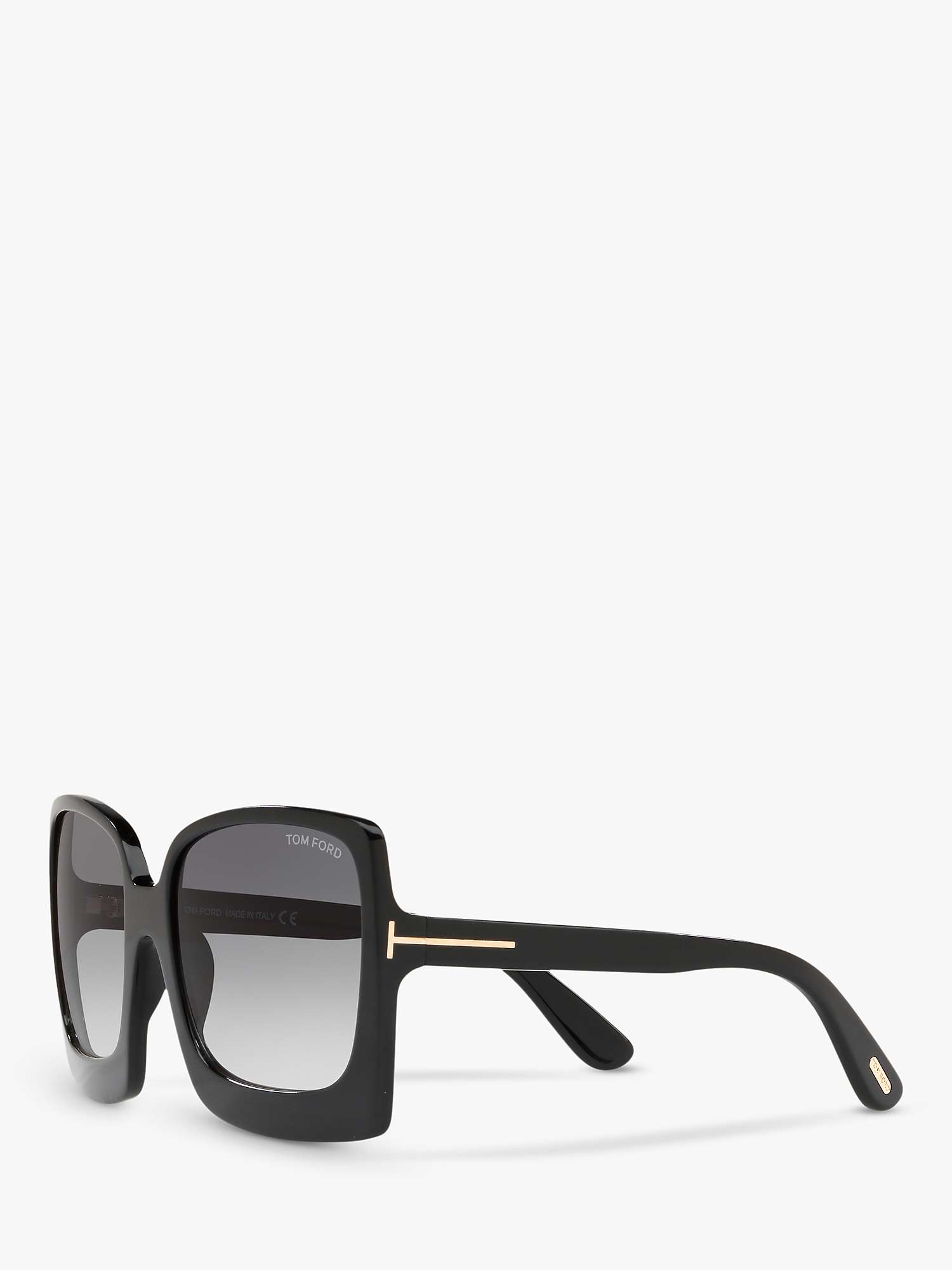Buy TOM FORD FT0617 Women's Katrine-02 Square Sunglasses, Black/Grey Gradient Online at johnlewis.com