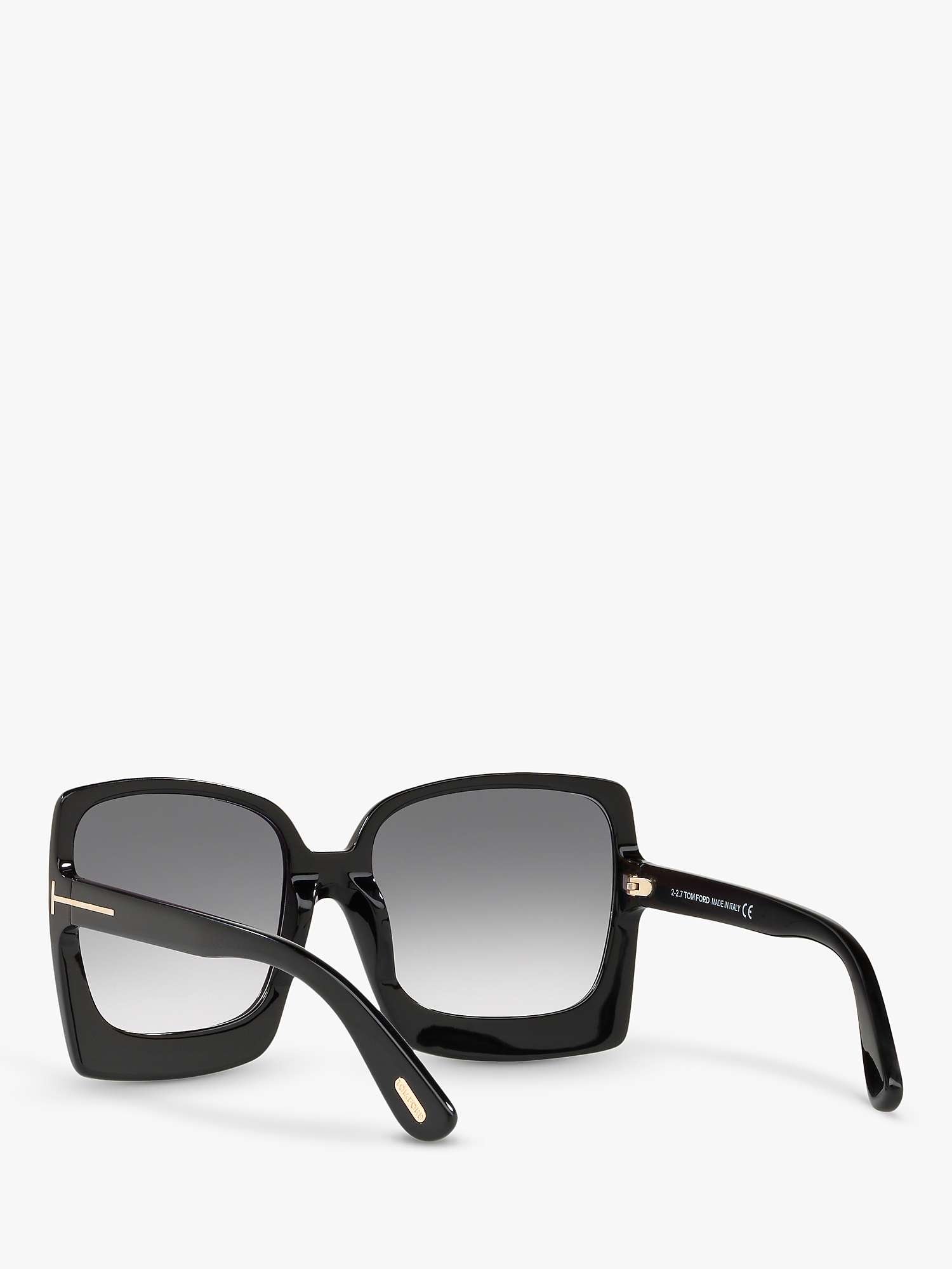 Buy TOM FORD FT0617 Women's Katrine-02 Square Sunglasses, Black/Grey Gradient Online at johnlewis.com