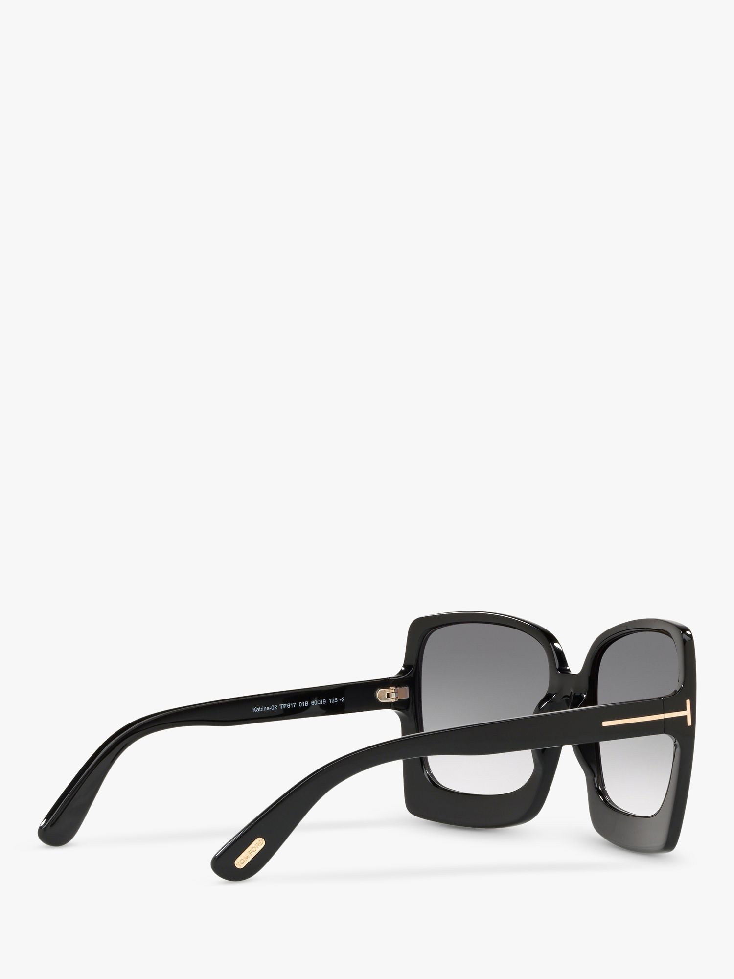 TOM FORD FT0617 Women's Katrine-02 Square Sunglasses, Black/Grey ...