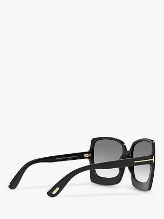 TOM FORD FT0617 Women's Katrine-02 Square Sunglasses, Black/Grey Gradient