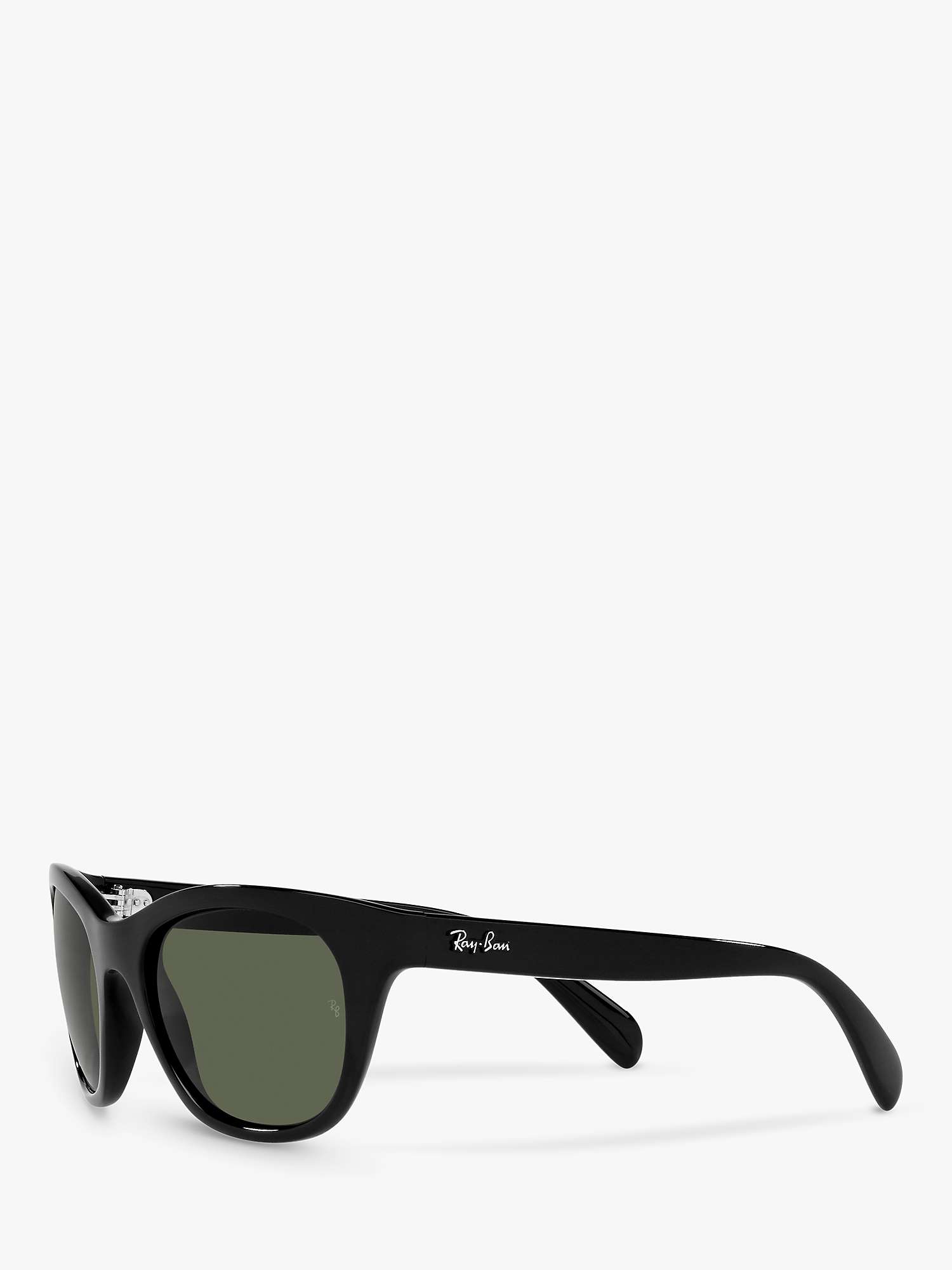 Buy Ray-Ban RB4216 Women's Square Sunglasses, Black/Green Online at johnlewis.com