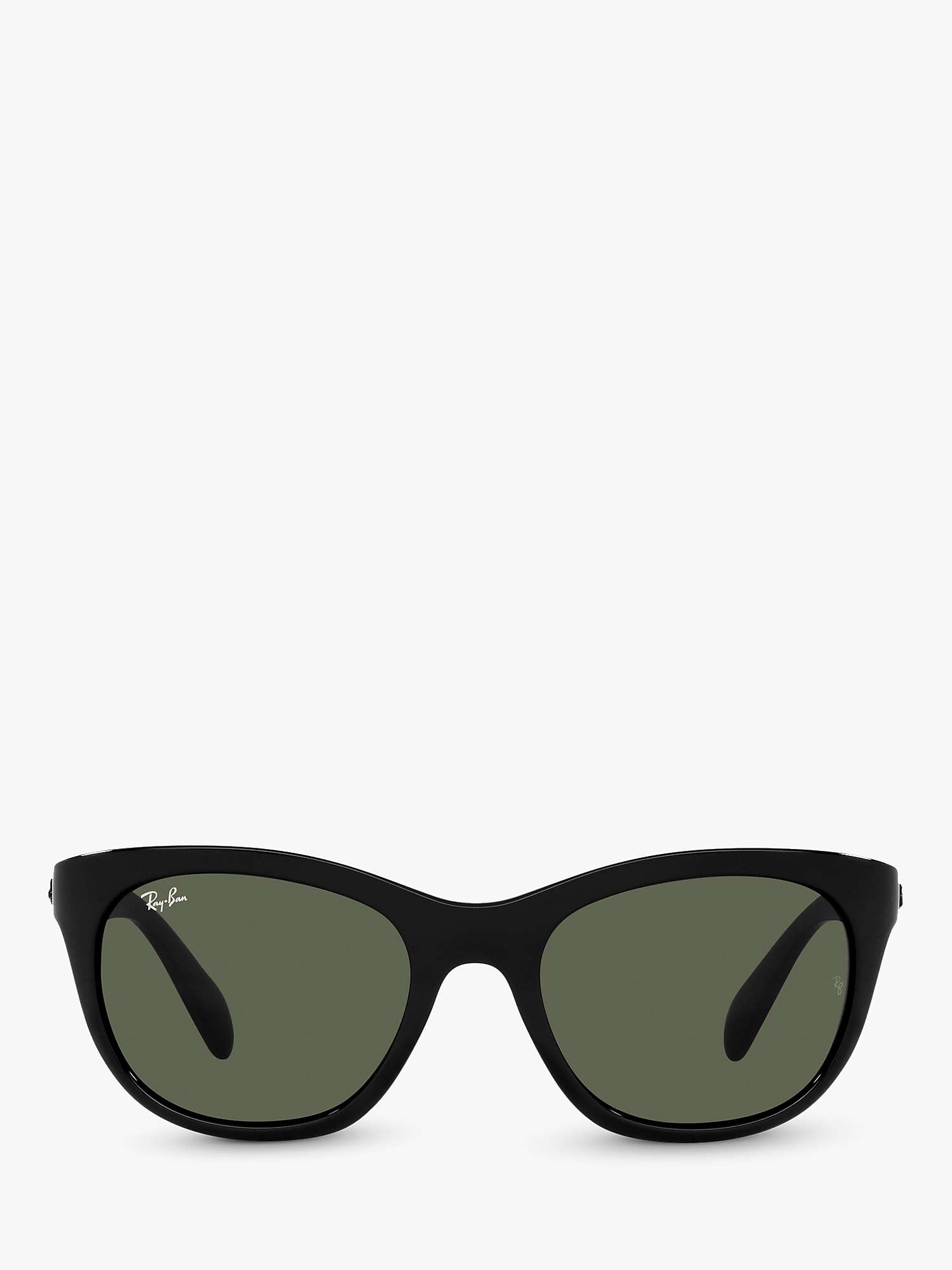 Buy Ray-Ban RB4216 Women's Square Sunglasses, Black/Green Online at johnlewis.com