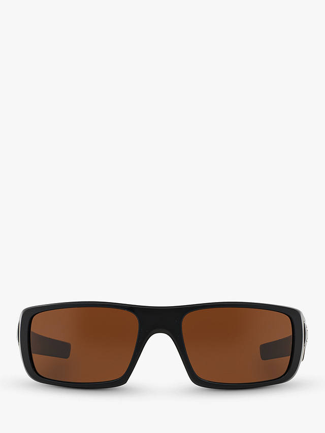 Oakley OO9239 Men's Crankshaft Rectangular Sunglasses, Matte Black/Brown