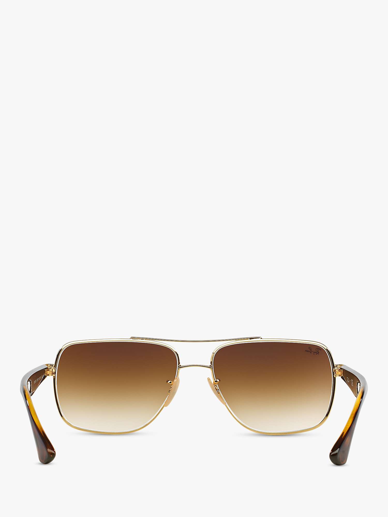 Buy Ray-Ban RB3484 Men's Square Sunglasses, Arista Gold/Brown Online at johnlewis.com