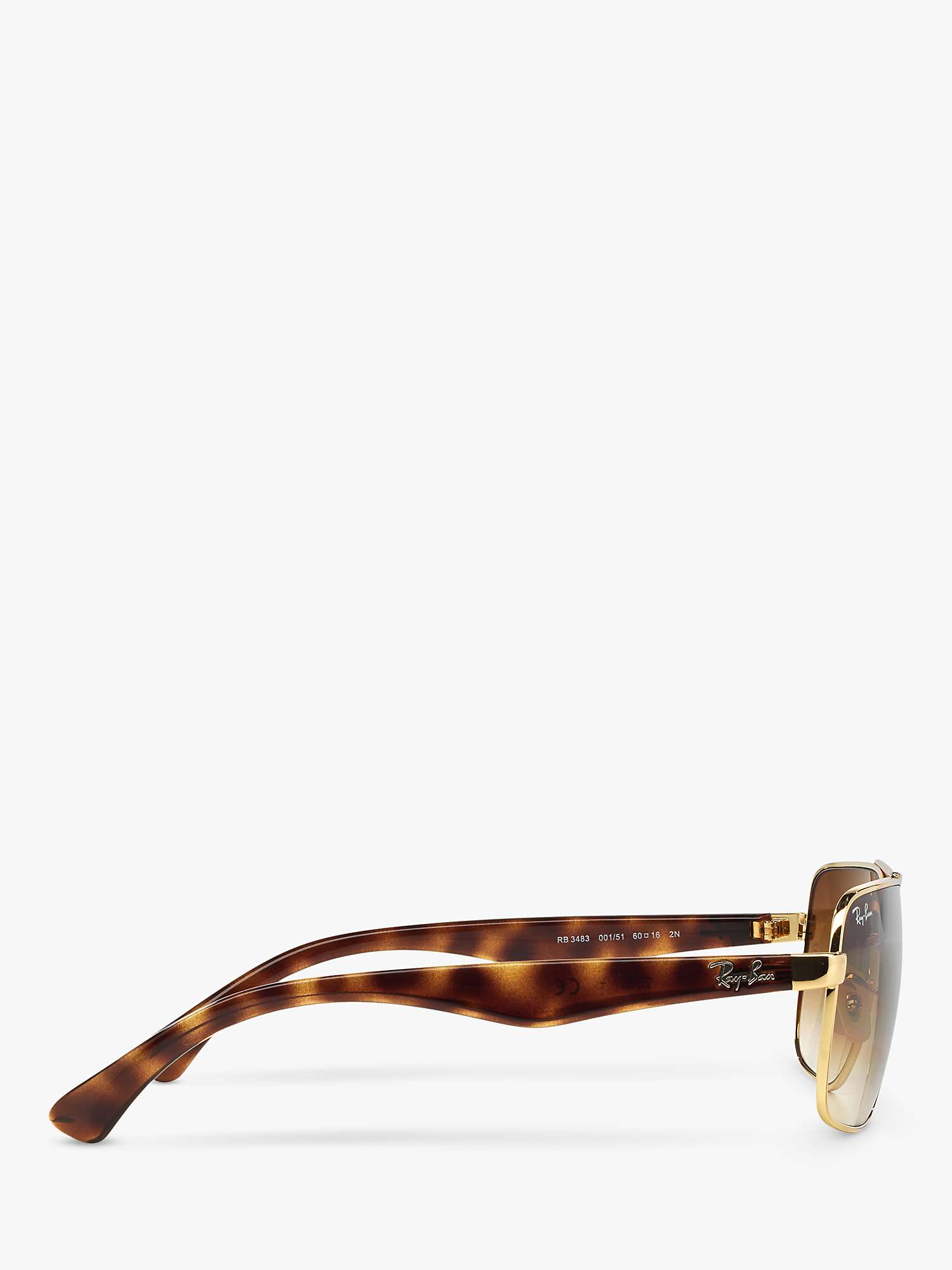 Buy Ray-Ban RB3484 Men's Square Sunglasses, Arista Gold/Brown Online at johnlewis.com