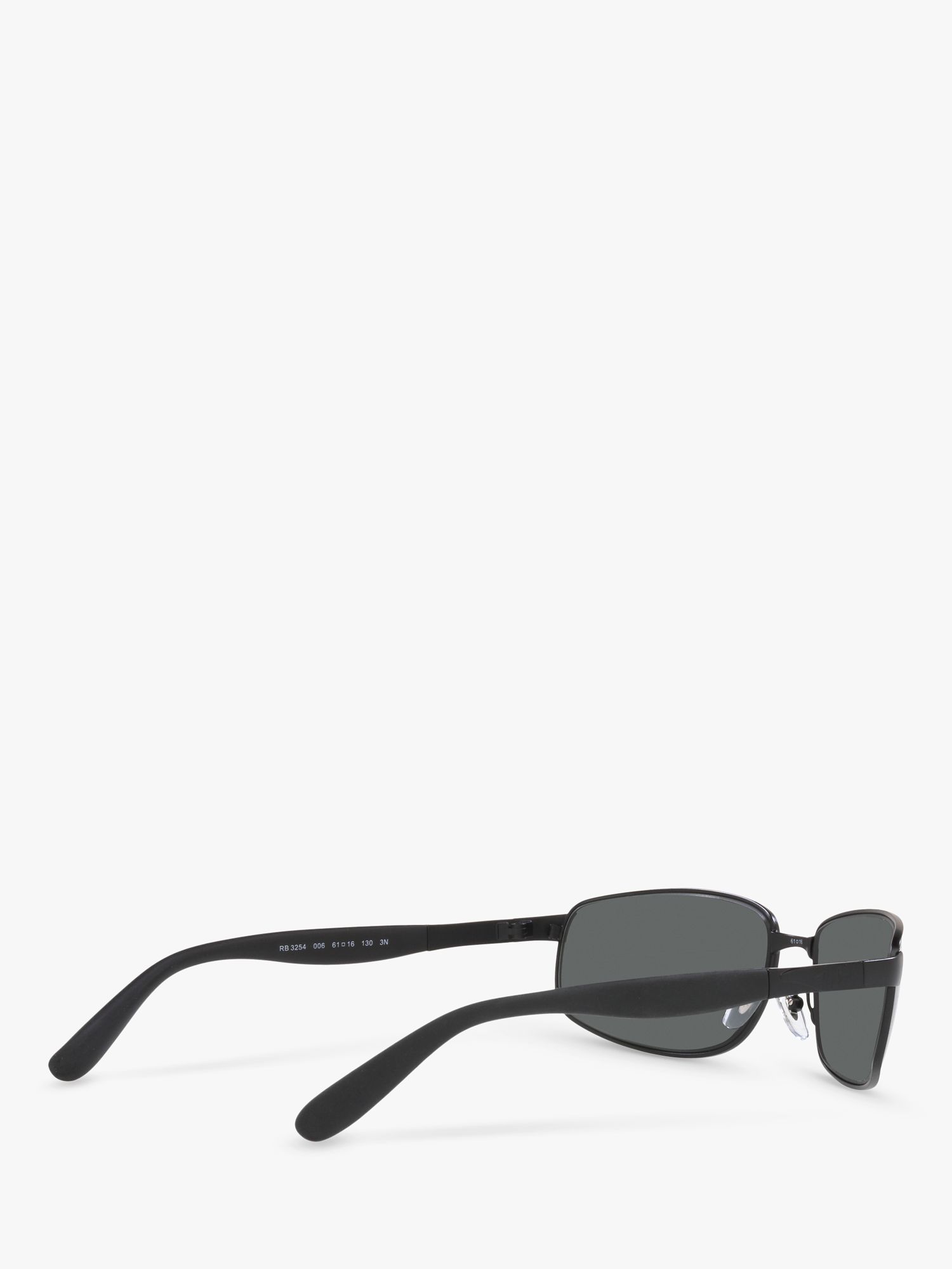 Ray-Ban RB3254 Men's Rectangular Sunglasses, Matte Black/Grey at John Lewis  & Partners
