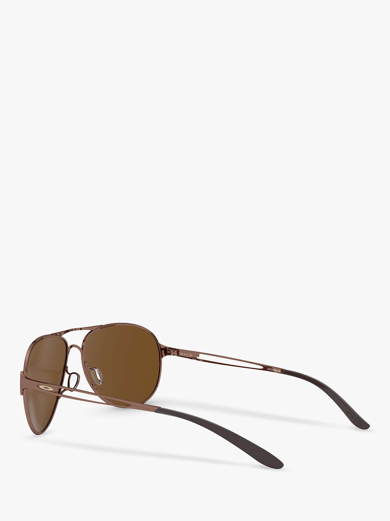 Buy Oakley OO4054 Women's Caveat Polarised Pilot Sunglasses, Brunette/Brown Online at johnlewis.com