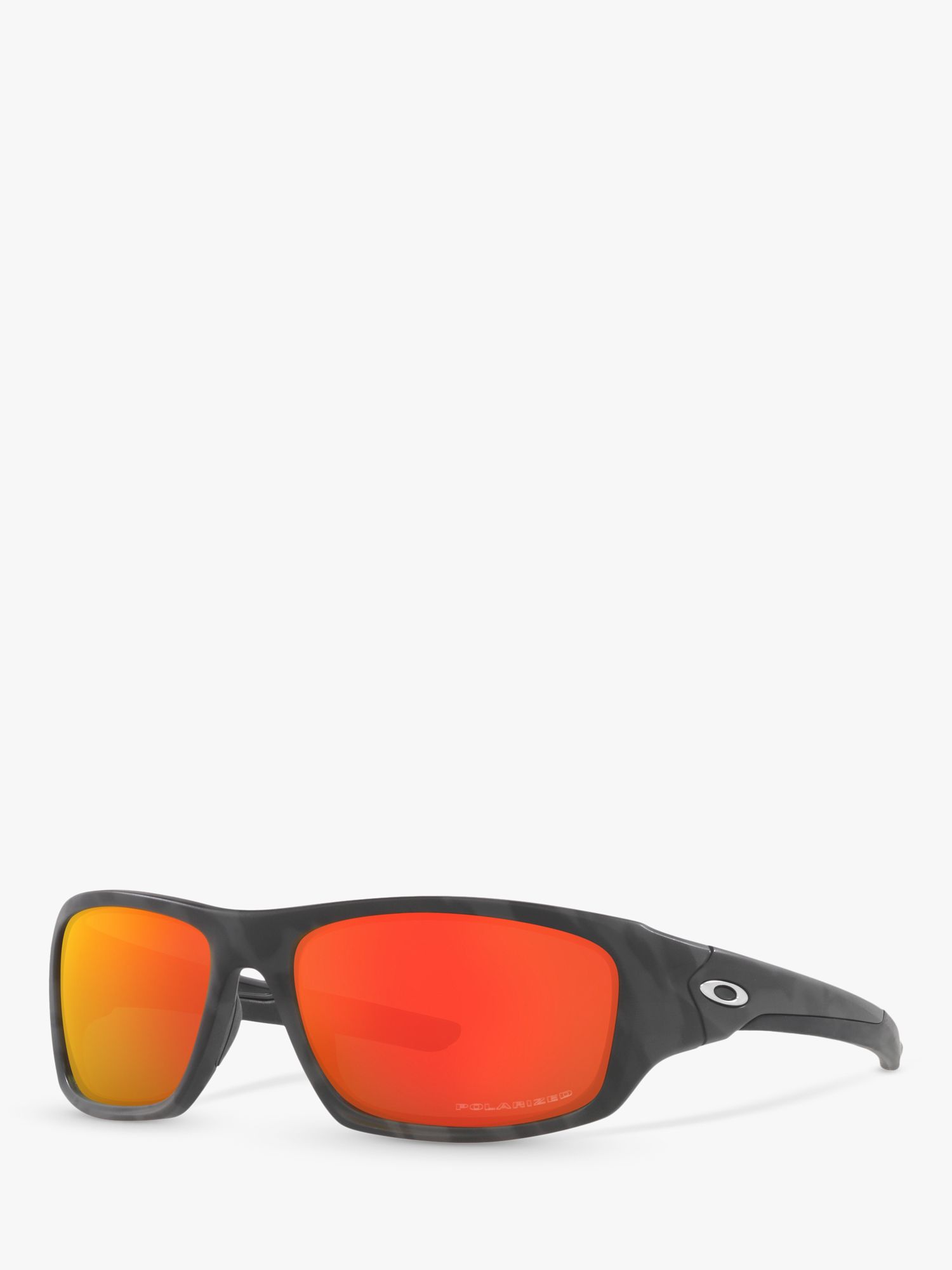 Oakley OO9236 Men's Valve Prizm Rectangular Polarised Sunglasses, Matte  Black Camo/Mirror Red at John Lewis & Partners