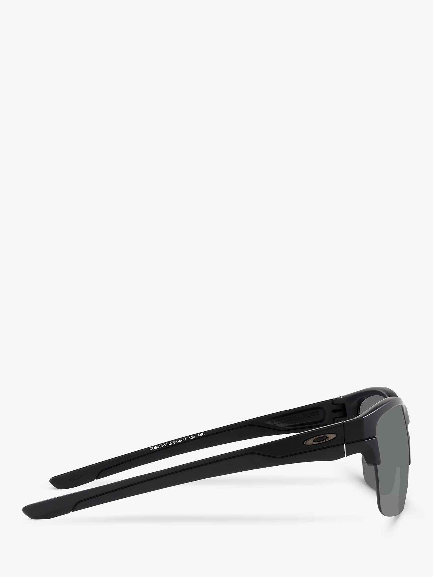Buy Oakley OO9316 Men's Thinlink Prizm Rectangular Polarised Sunglasses, Matte Black /Grey Online at johnlewis.com