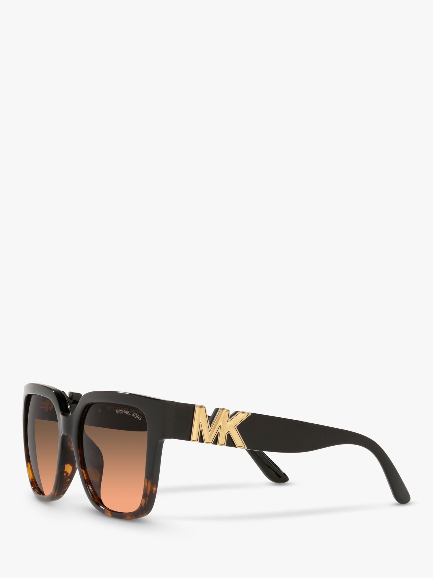 Michael Kors MK2170U Women's Karlie Square Sunglasses, Black/Dark Tortoise