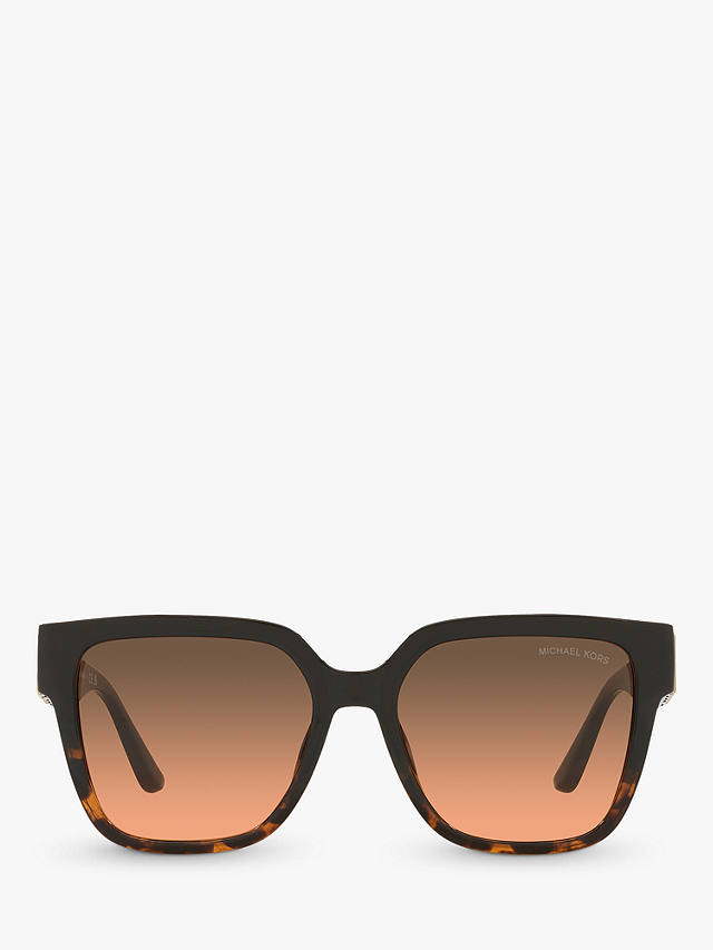 Michael Kors MK2170U Women's Karlie Square Sunglasses, Black/Dark Tortoise