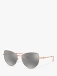 Michael Kors MK1062 Women's La Paz Cat's Eye Sunglasses, Rose Gold/Grey