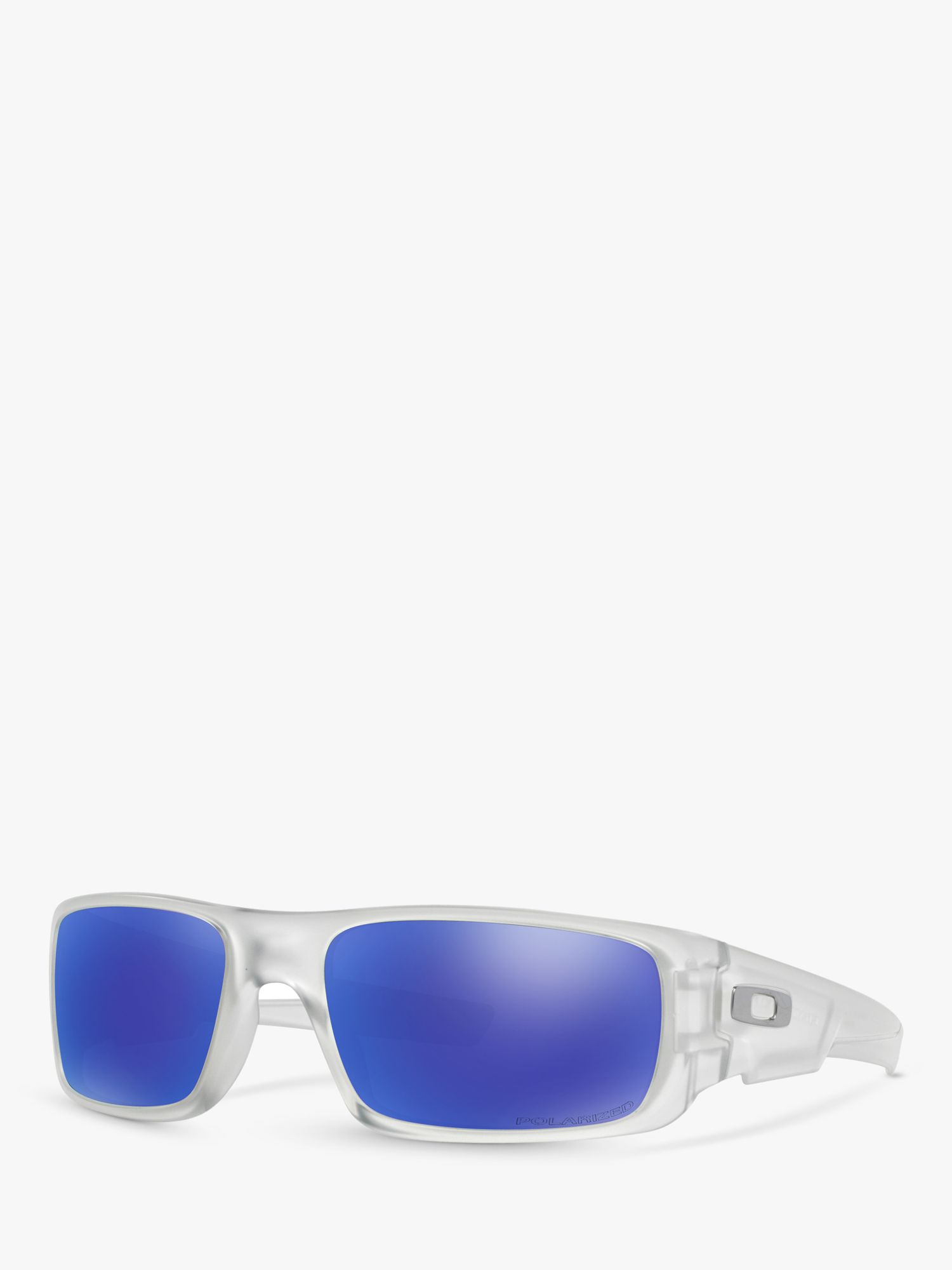 Oakley OO9239 Men's Crankshaft Polarised Rectangular Sunglasses, Matte  Clear/Blue at John Lewis & Partners