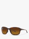 Oakley OO9297 Women's She's Unstoppable Polarised Oval Sunglasses, Brown/Brown Gradient