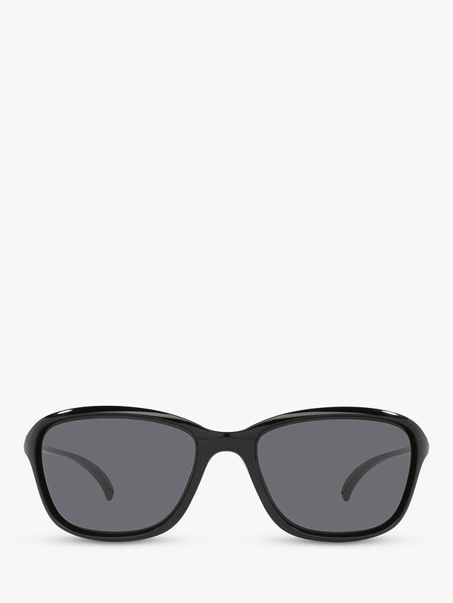Oakley OO9297 Women's She's Unstoppable Oval Sunglasses, Polished Black/Grey