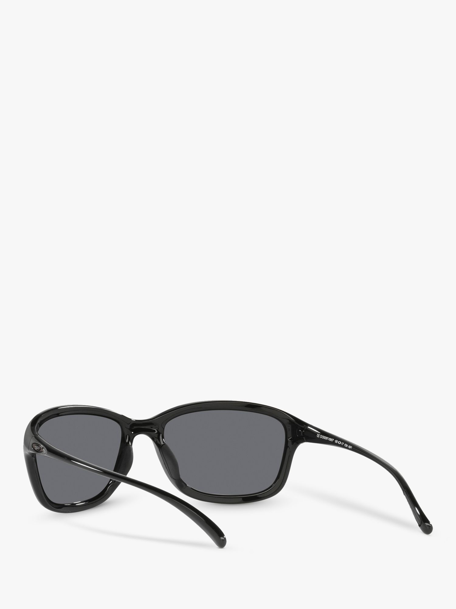 Oakley OO9297 Women's She's Unstoppable Oval Sunglasses, Polished Black/Grey