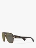 Versace VE2199 Men's Geometric Sunglasses, Havana/Grey