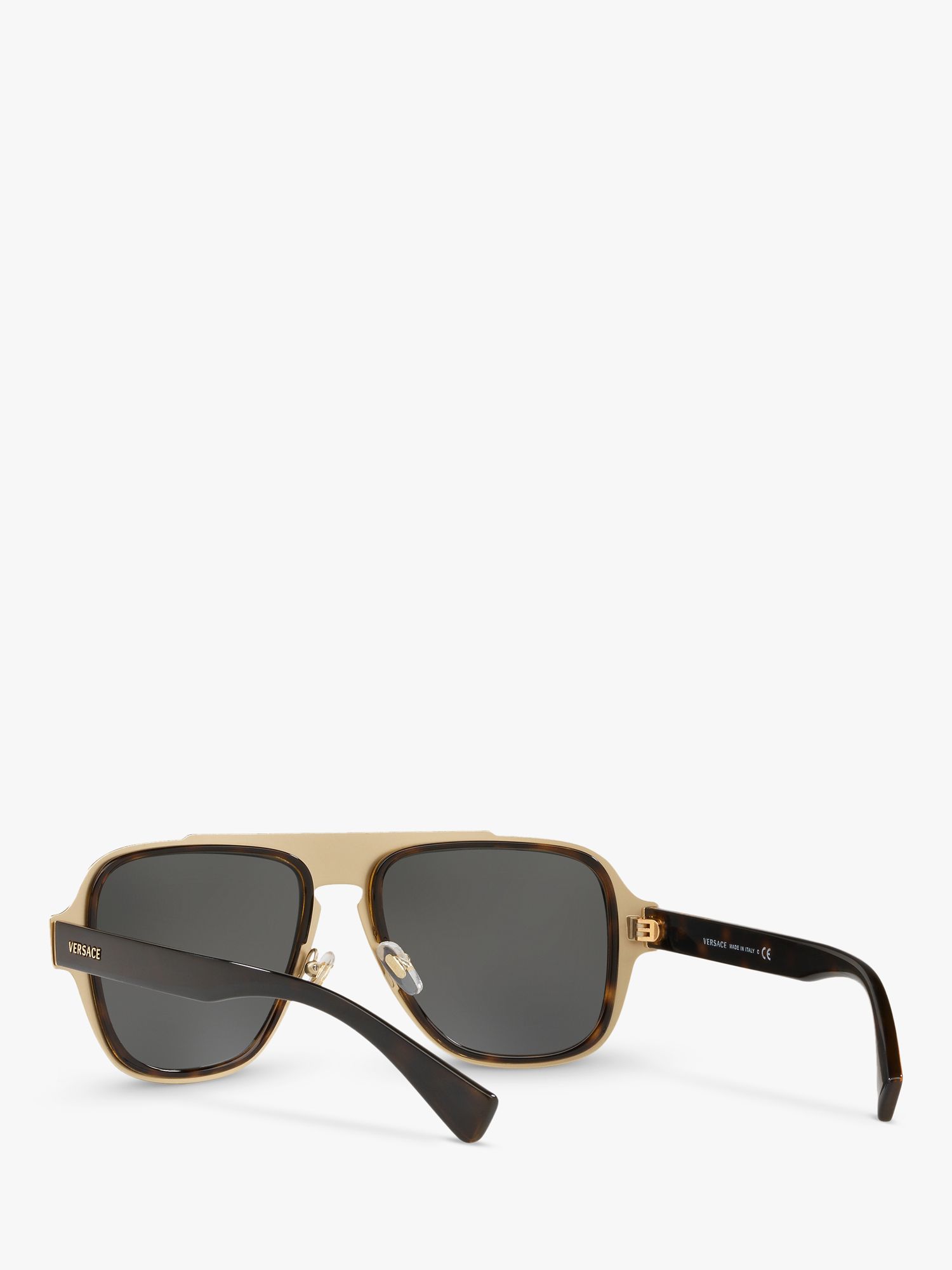 Versace VE2199 Men's Geometric Sunglasses, Havana/Grey