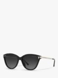 Michael Kors MK2139U Women's Tulum Polarised Cat's Eye Sunglasses, Black/Gold