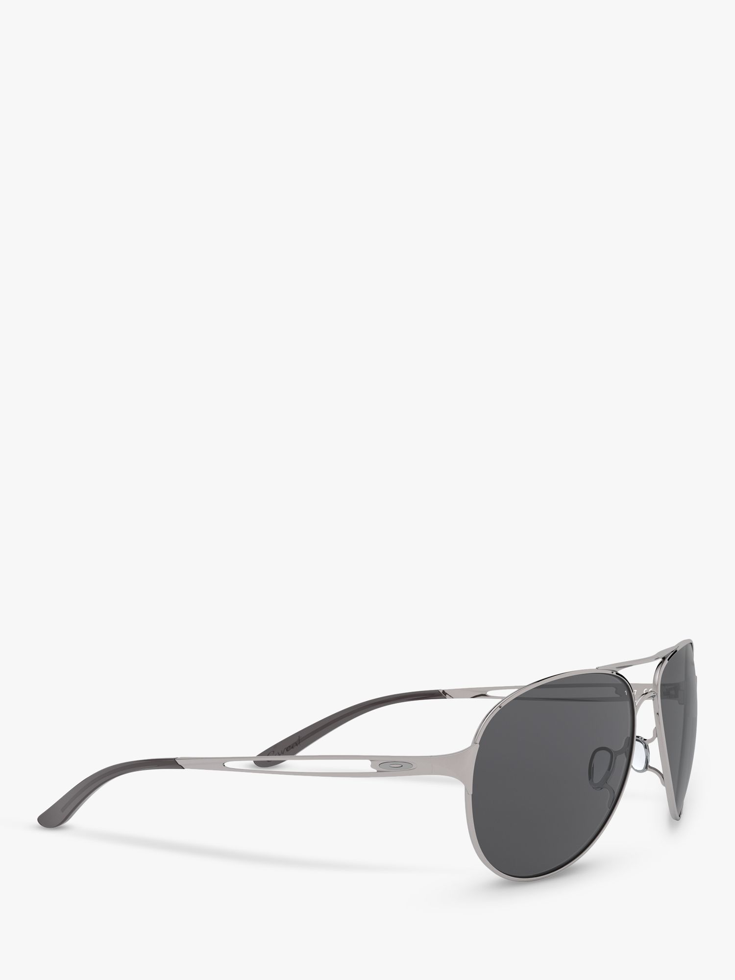 Oakley OO4054 Women's Caveat Pilot Sunglasses, Polished Chrome/Grey at John  Lewis & Partners