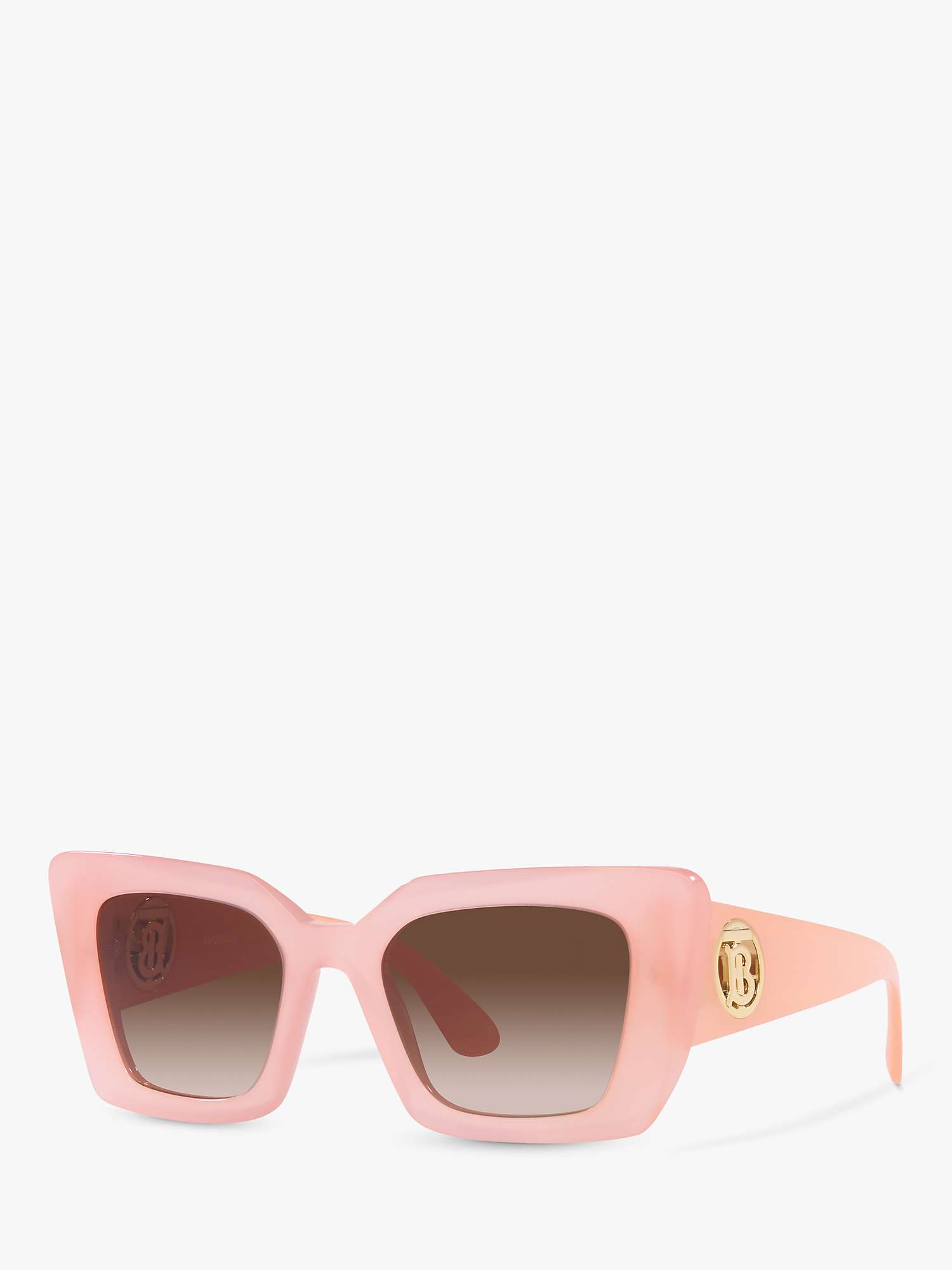 Buy Burberry BE4344 Women's Square Sunglasses, Pink/Brown Gradient Online at johnlewis.com