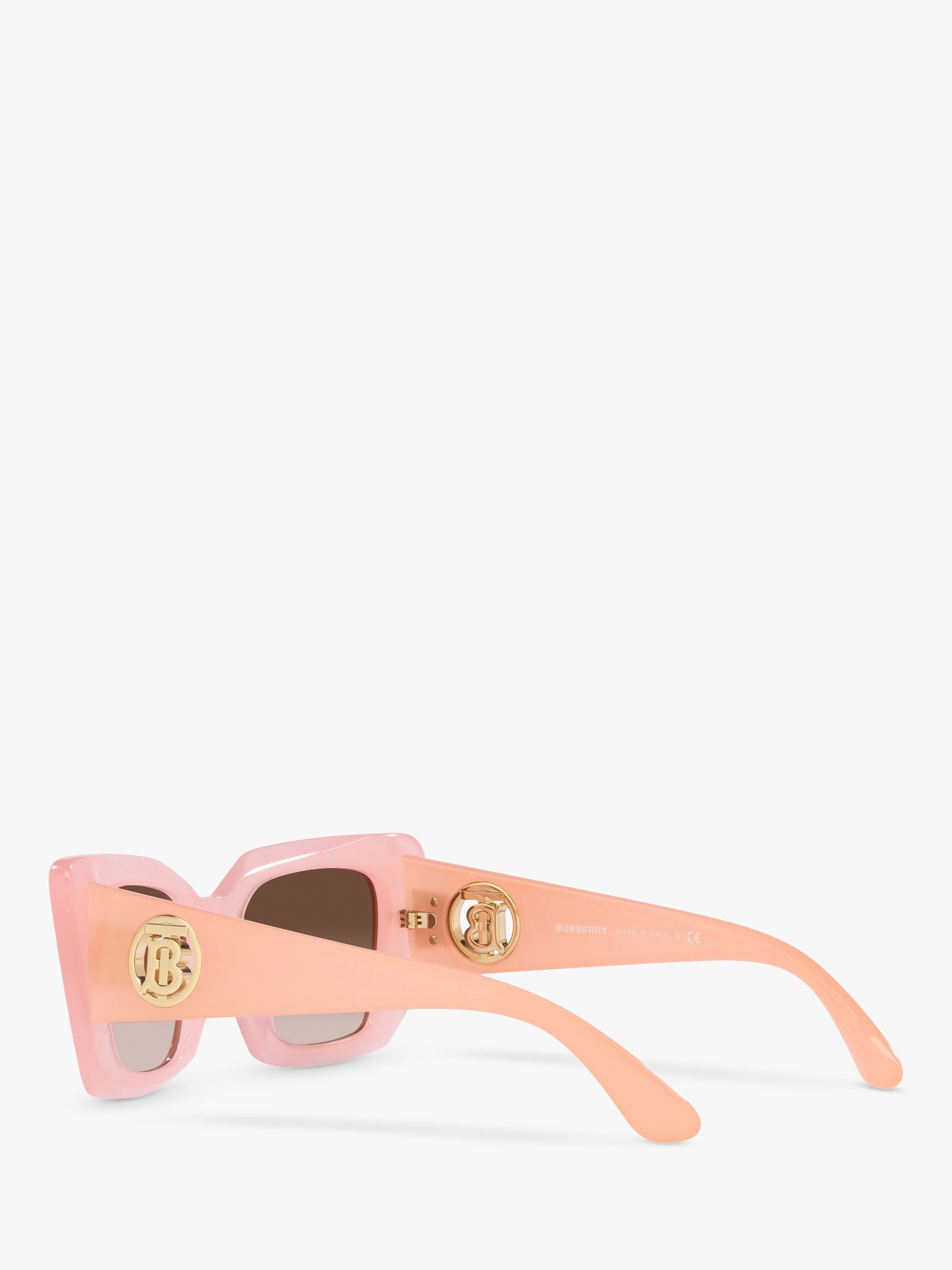 Burberry BE4344 Women's Square Sunglasses, Pink/Brown Gradient at John  Lewis & Partners