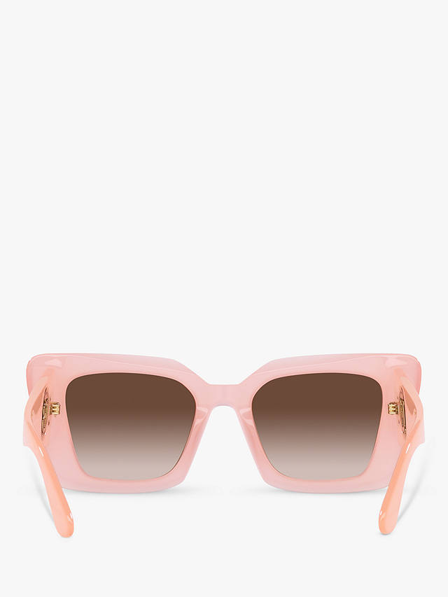 Burberry BE4344 Women's Square Sunglasses, Pink/Brown Gradient at John ...