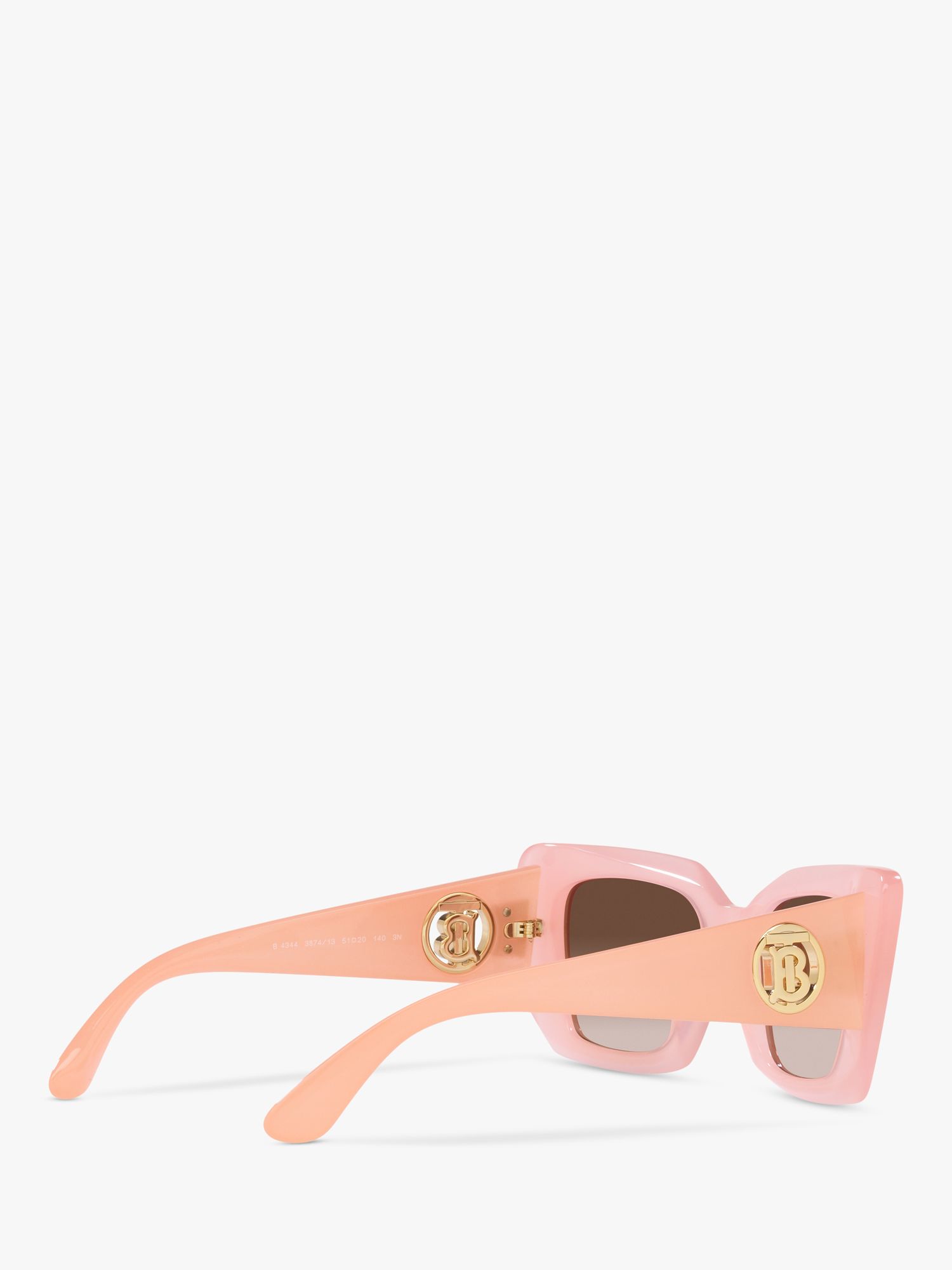 Burberry BE4344 Women's Square Sunglasses, Pink/Brown Gradient