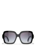 CHANEL CH5479 Women's Square Sunglasses, Black/Grey