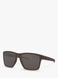 Oakley OO934 Men's Sliver XL Rectangular Sunglasses, Matte Brown Tortoise/Grey