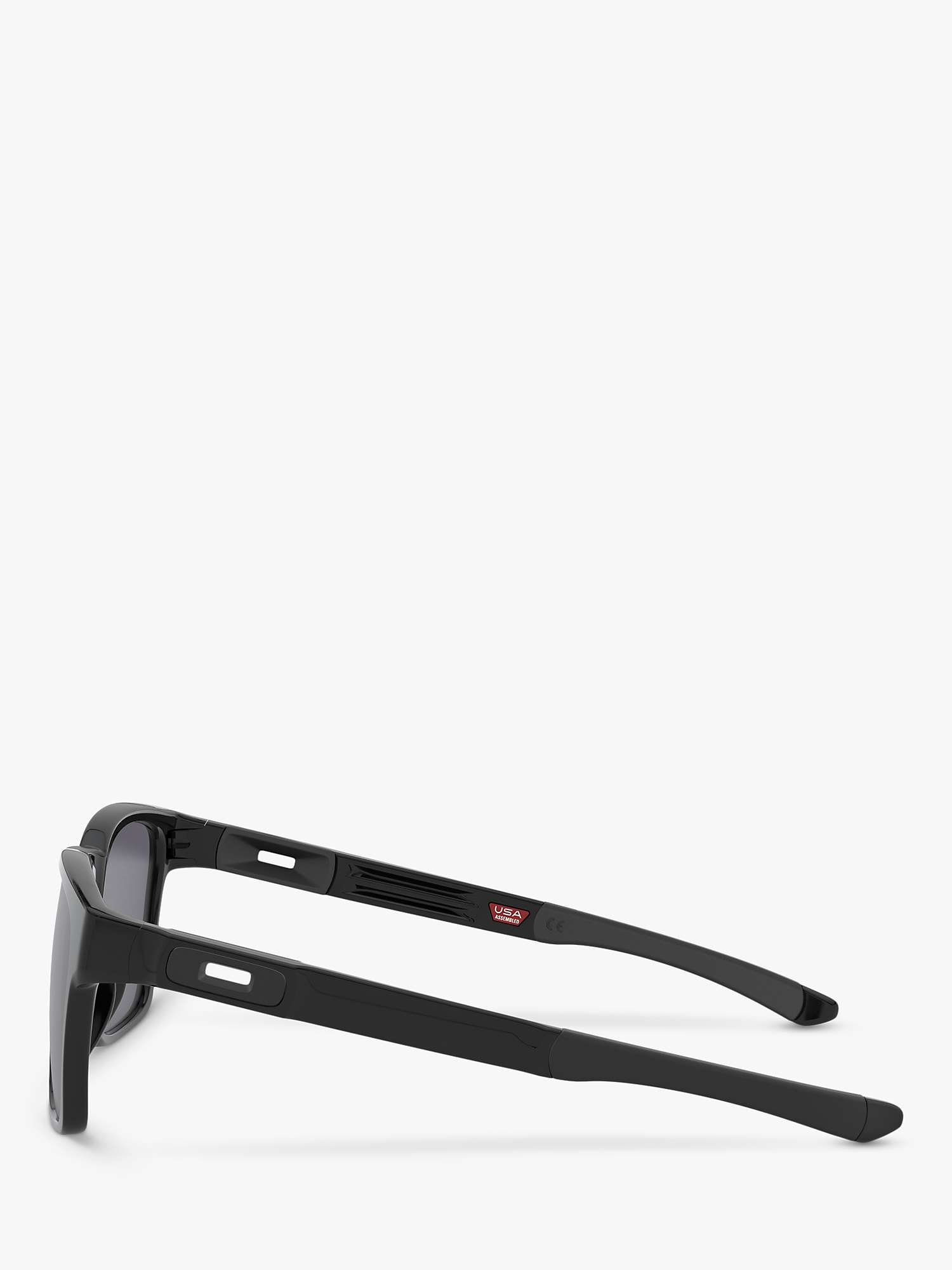 Buy Oakley OO9272 Men's Catalyst Rectangular Sunglasses, Polished Black/Grey Online at johnlewis.com