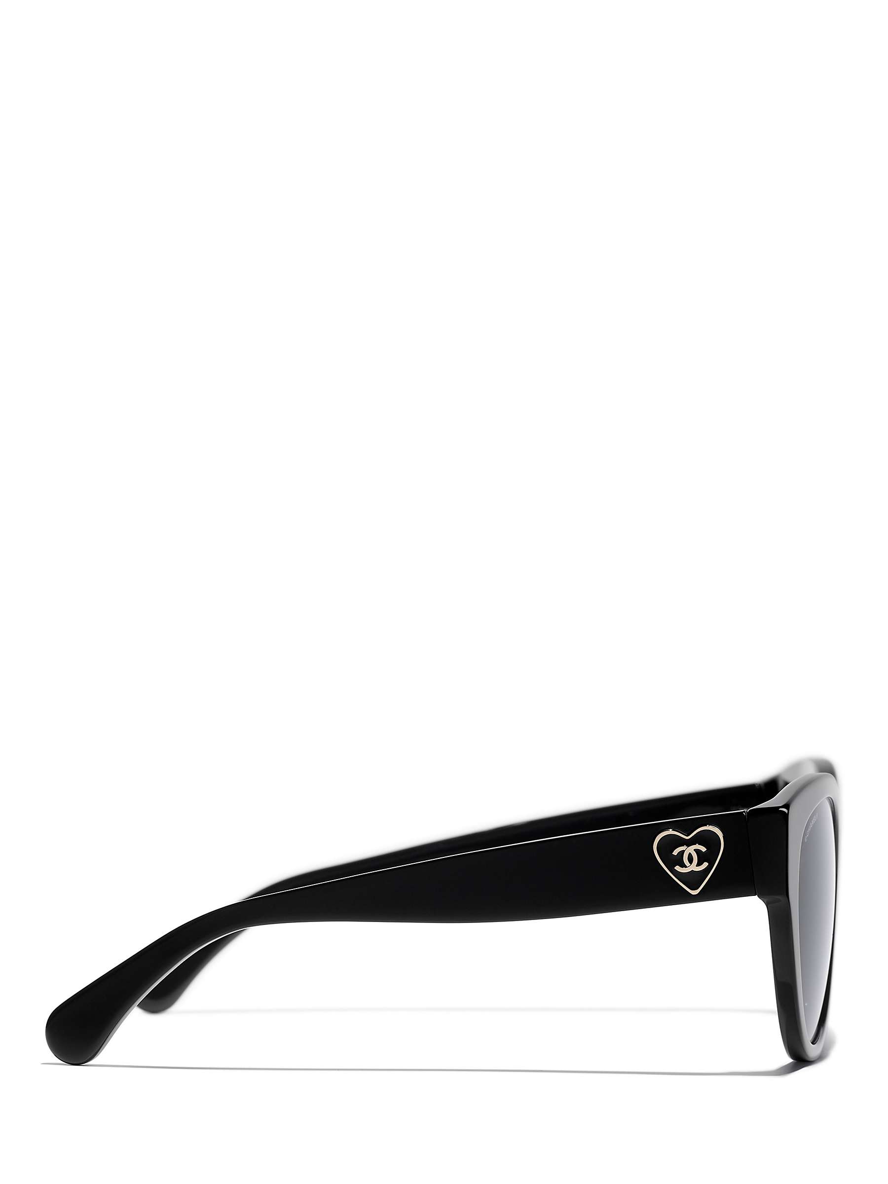 Buy CHANEL CH5477 Women's Cat's Eye Sunglasses, Black/Grey Online at johnlewis.com