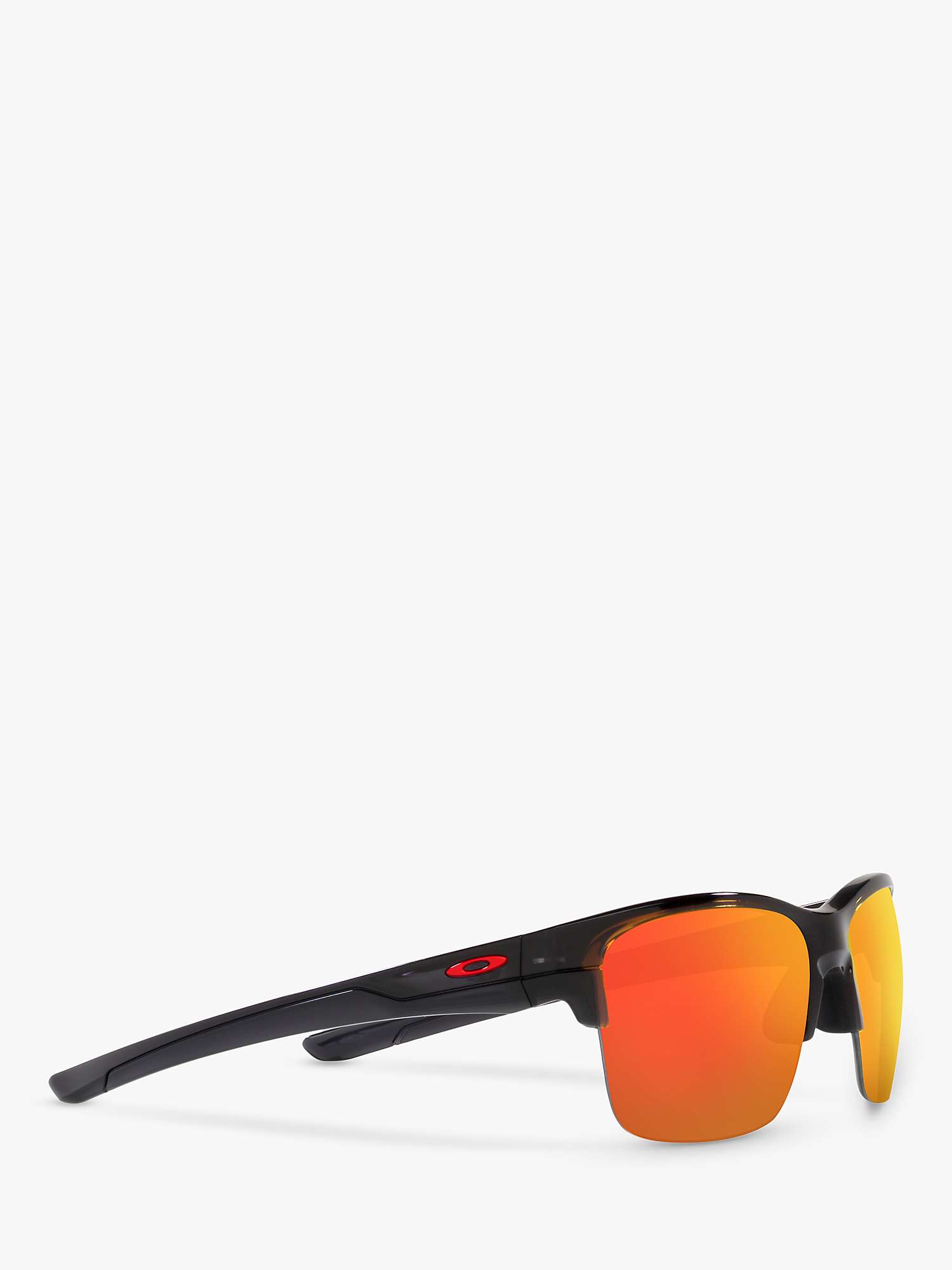 Oakley OO9316 Men's Thinlink Polarised Rectangular Sunglasses, Black  Ink/Orange at John Lewis  Partners