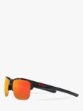 Oakley OO9316 Men's Thinlink Polarised Rectangular Sunglasses, Black Ink/Orange