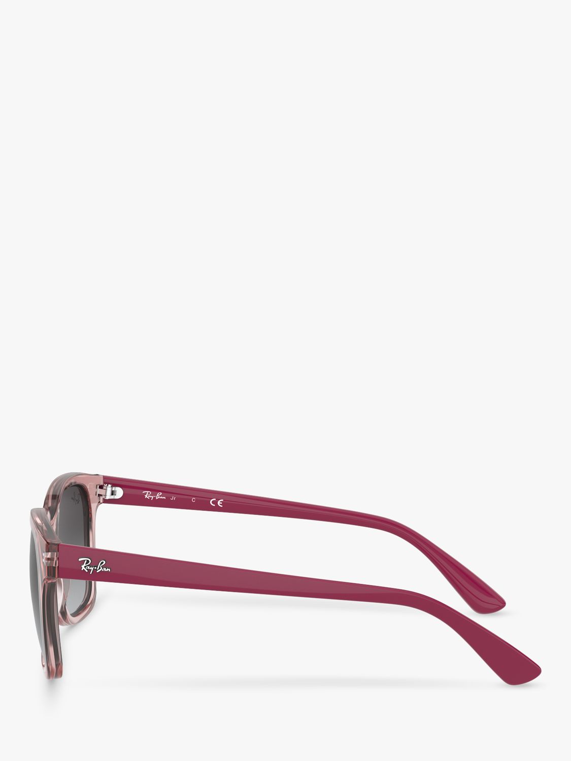 Buy Ray-Ban Junior RJ9071S Unisex Square Sunglasses, Transparent Pink/Grey Gradient Online at johnlewis.com